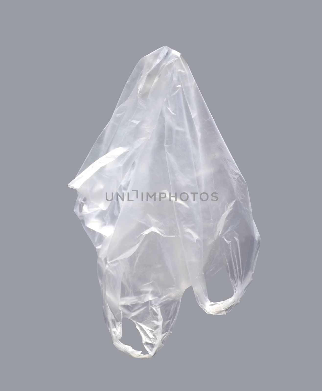 Plastic bag, Clear plastic bag on gray background, Plastic bag clear waste, Plastic bag clear garbage, Pollution from garbage waste bags
