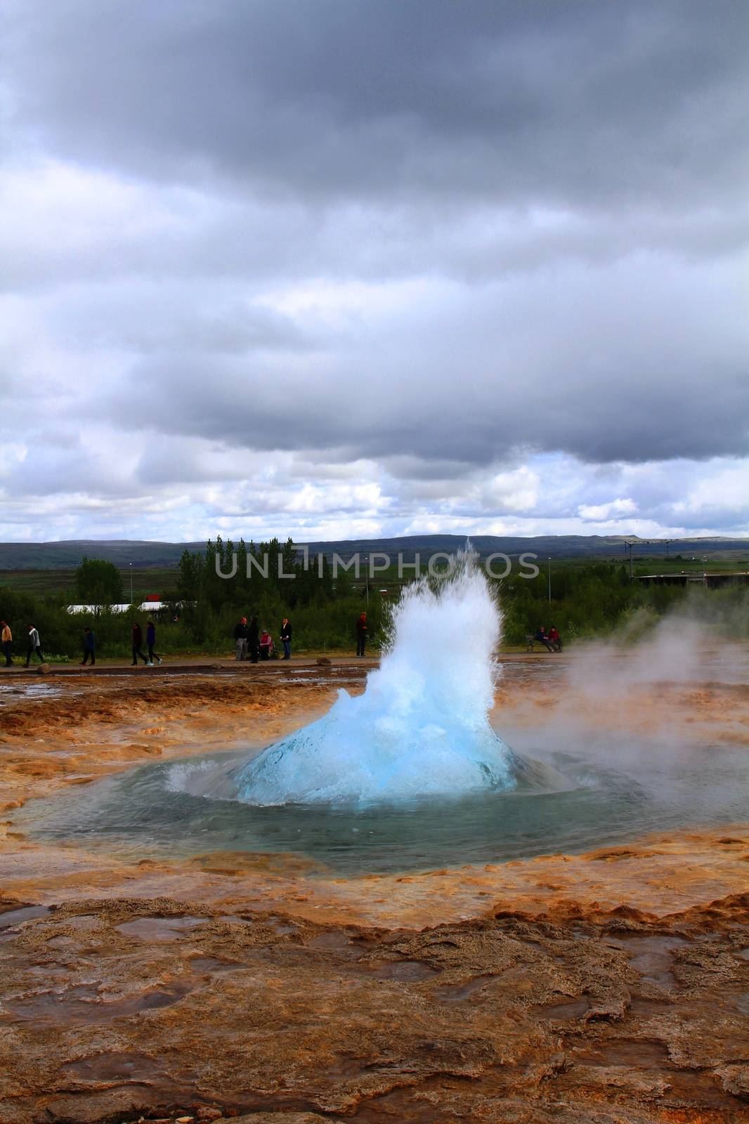 hot spring area, strokur, geysir, iceland by Jindrich_Blecha