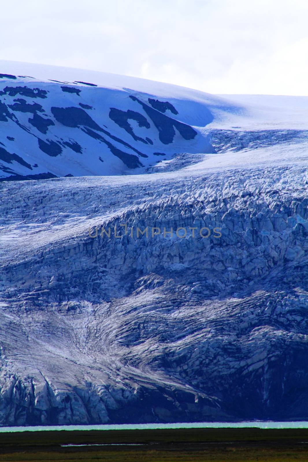 Langjokull glacier and area around Hvitarnes Hut, Iceland