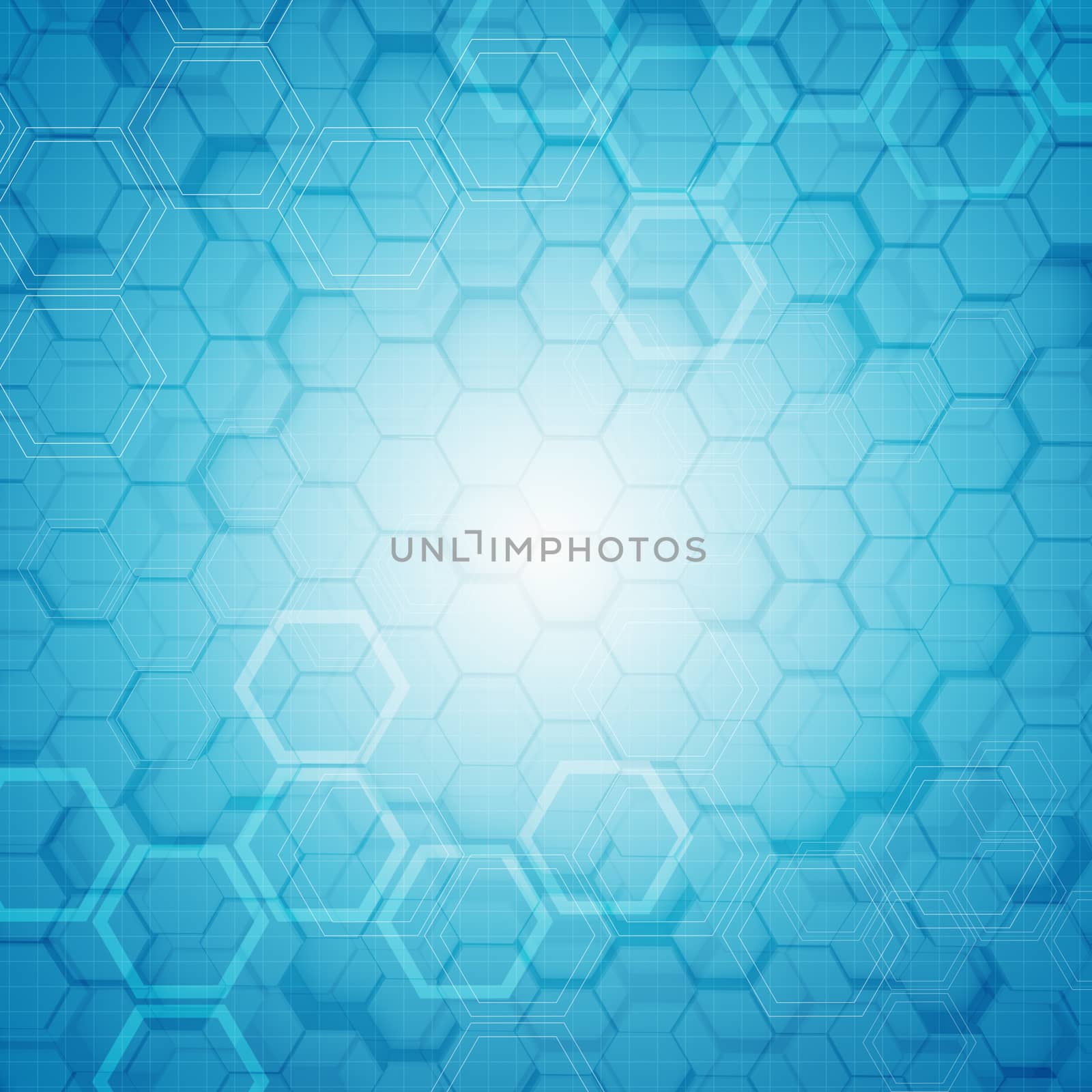 Abstract molecules medical blue background