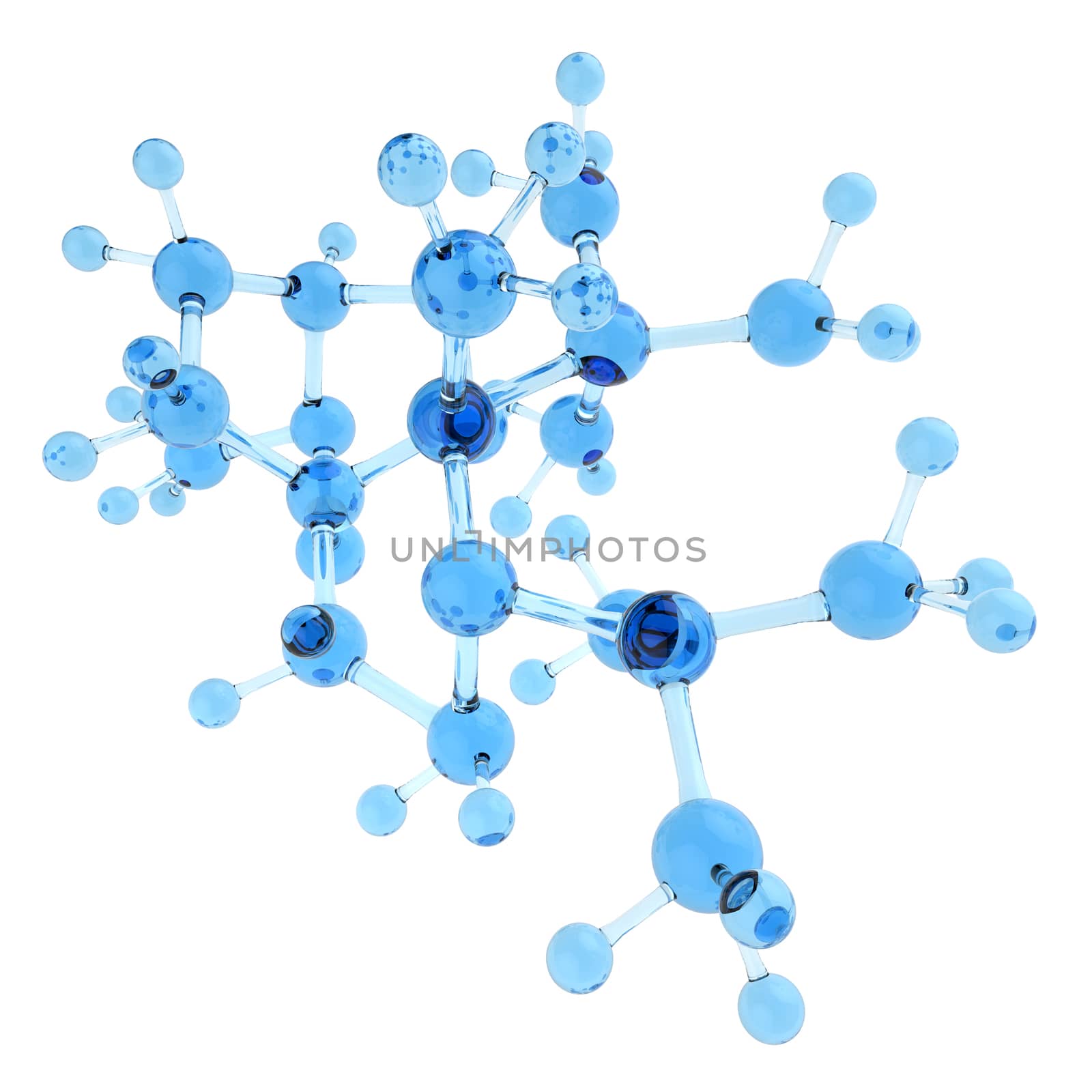 Molecule 3d on white background