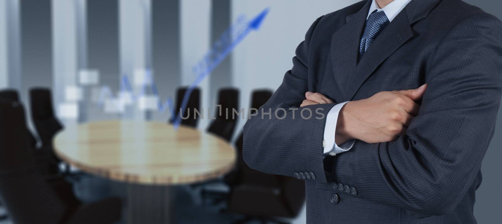 businessman success with his board room background