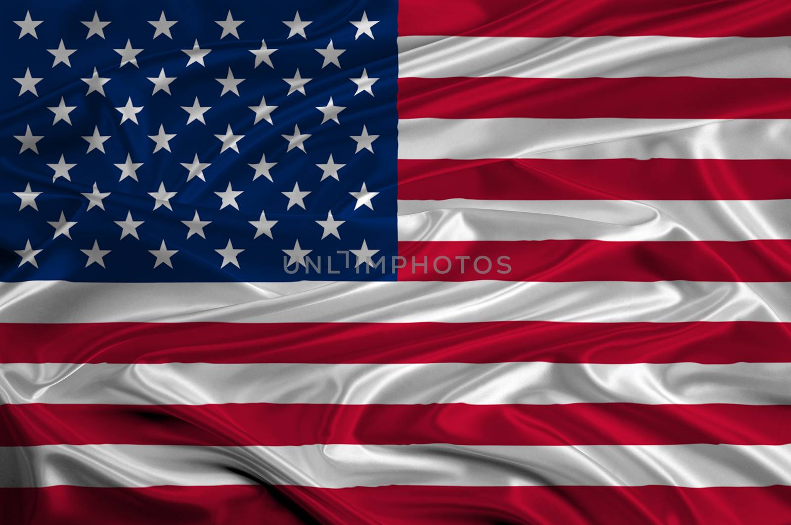 Closeup photo- Ntional flag of the USA