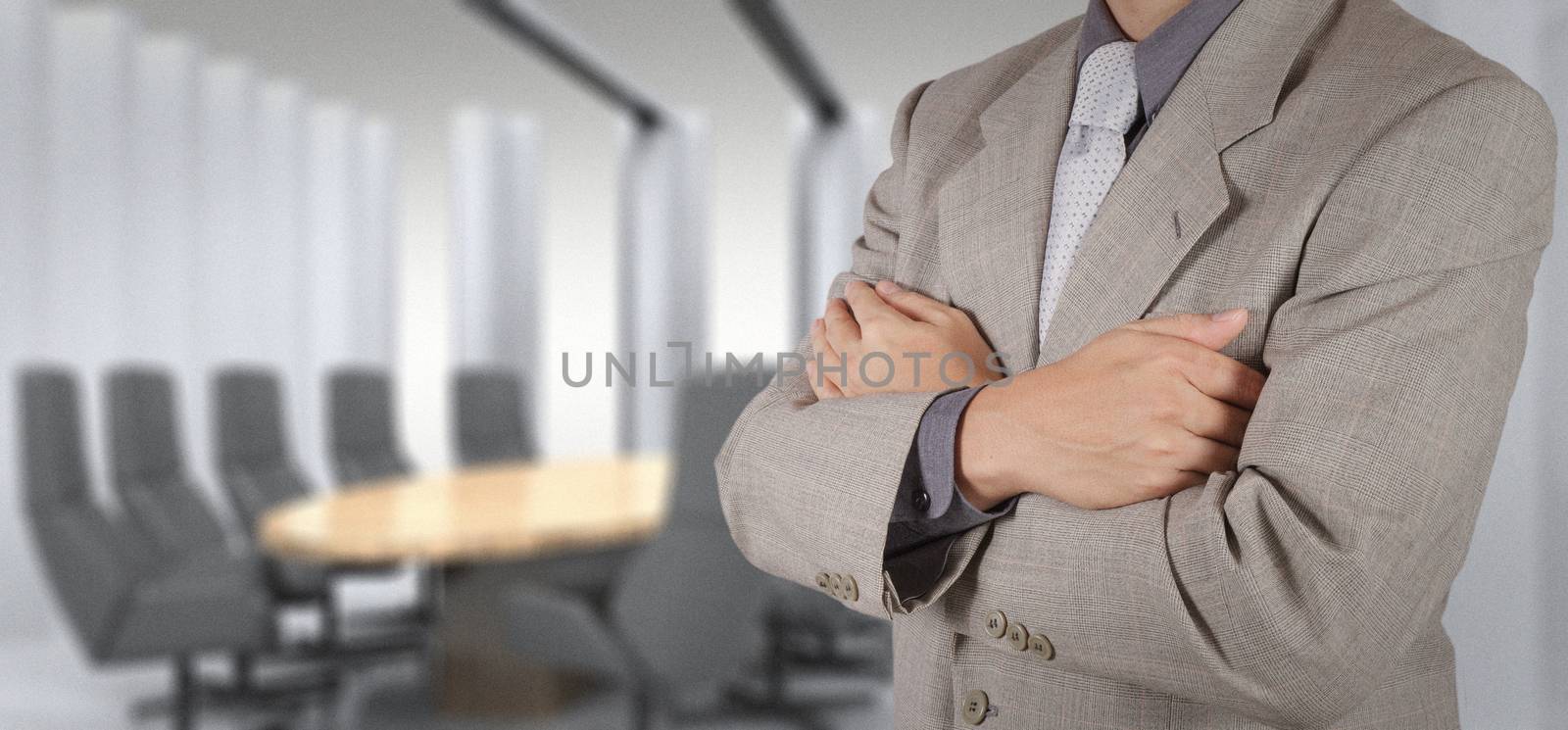 businessman success with his board room background