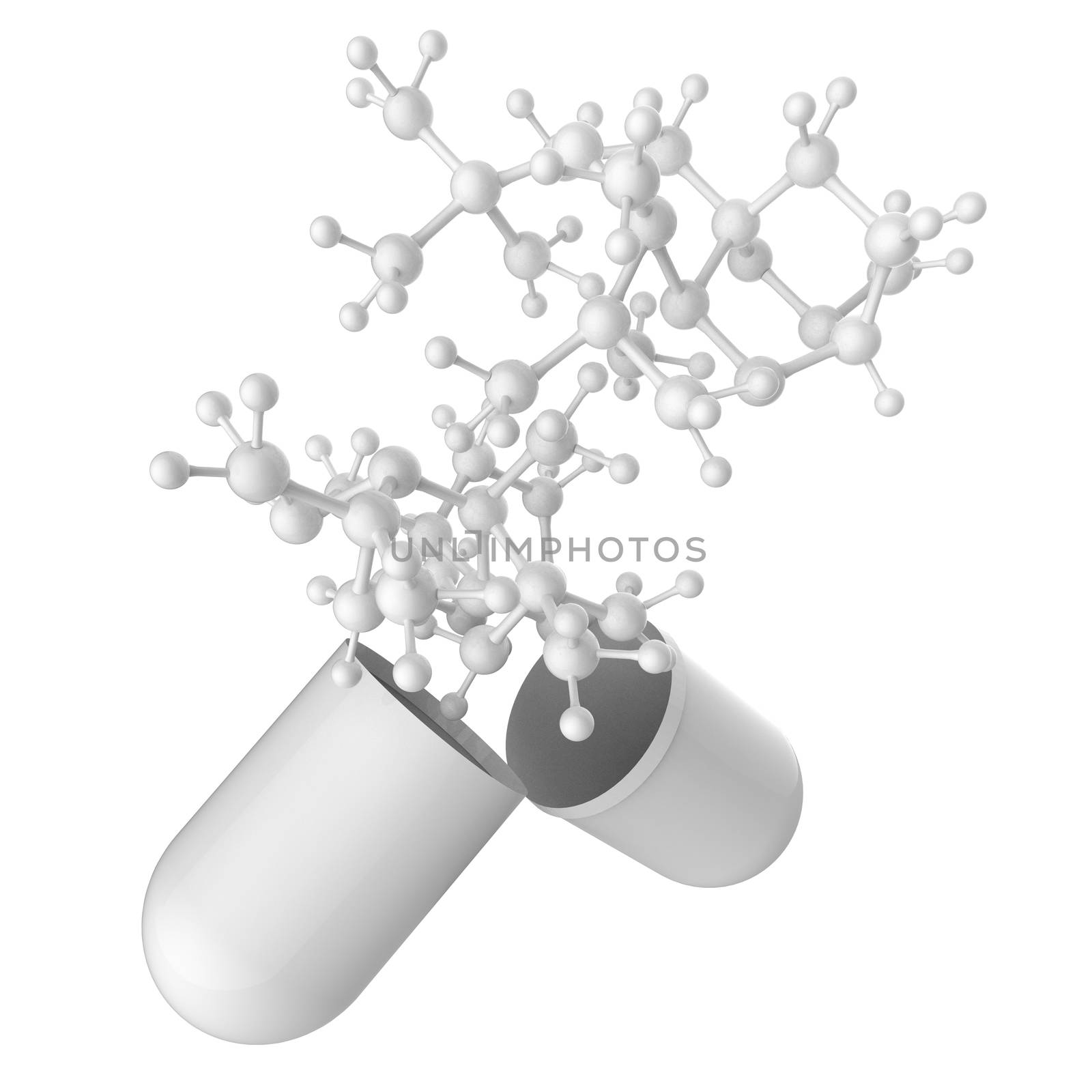 capsule shows molecule as medical concept