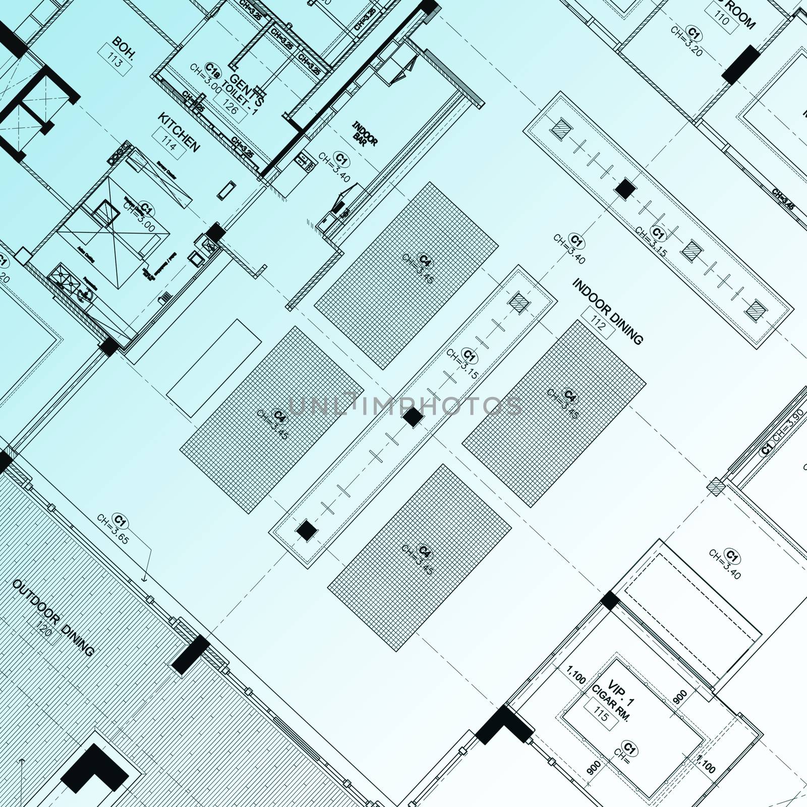 blue print part of architectural project