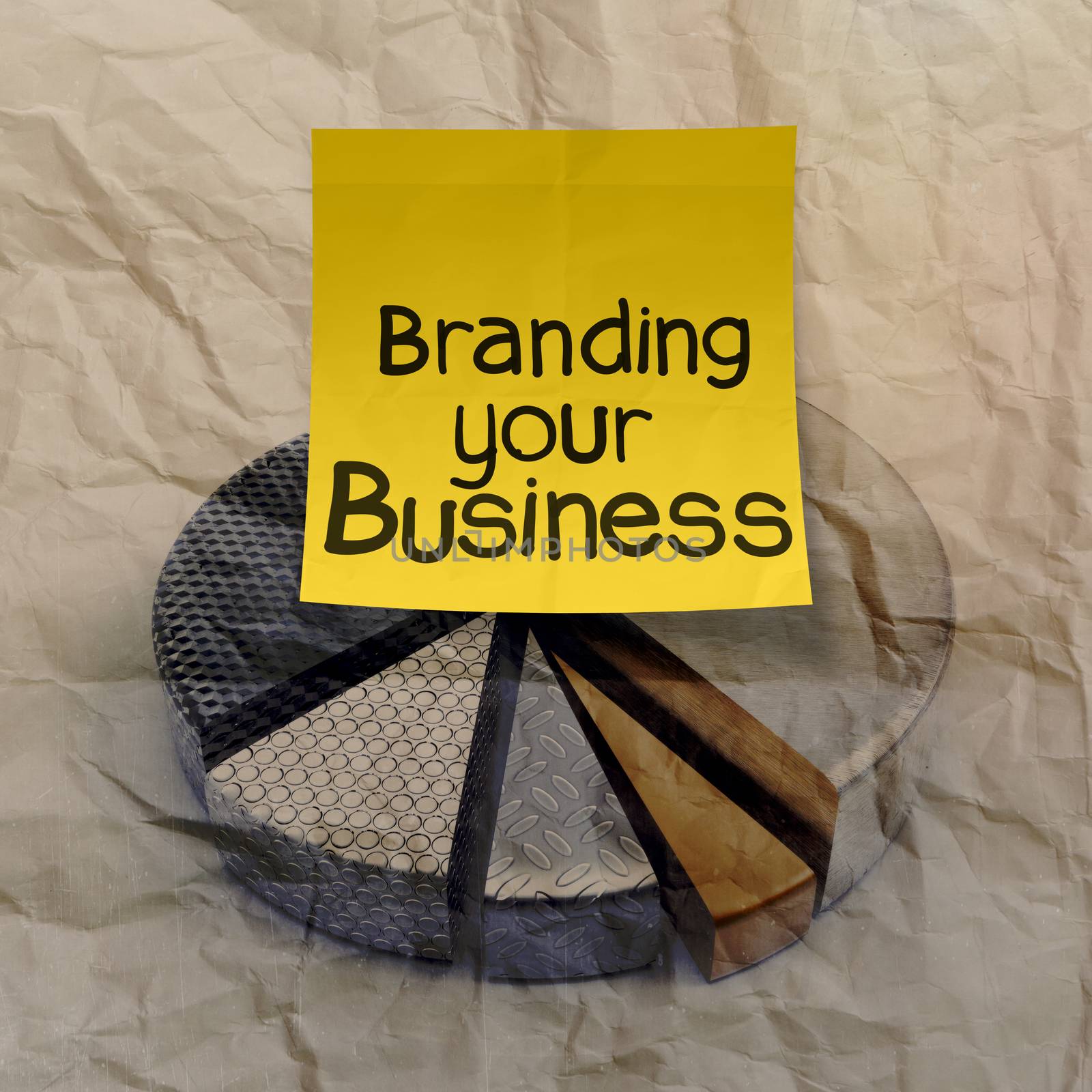  branding your business with pie chart crumpled recycle paper  by everythingpossible