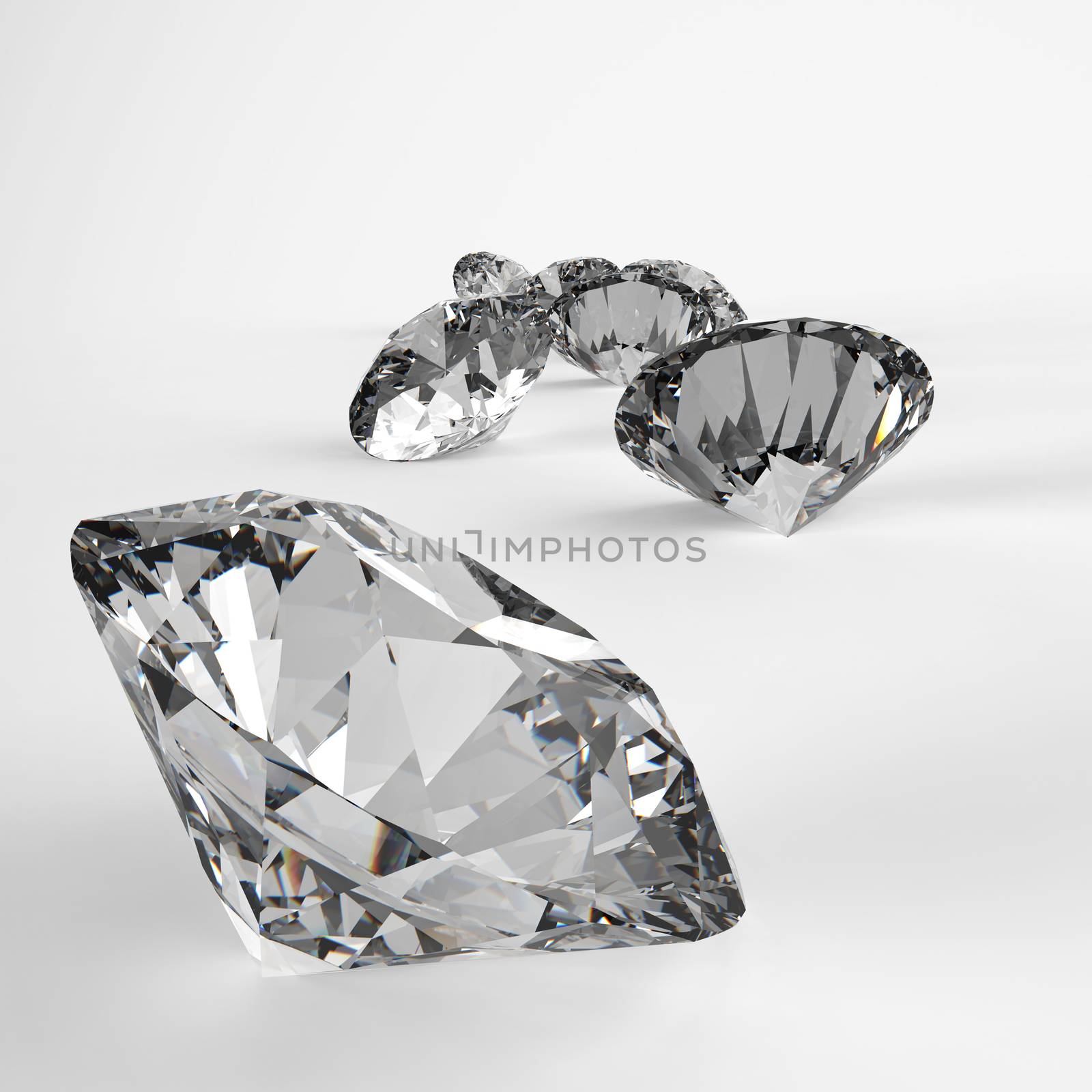 Diamonds 3d in composition as concept by everythingpossible