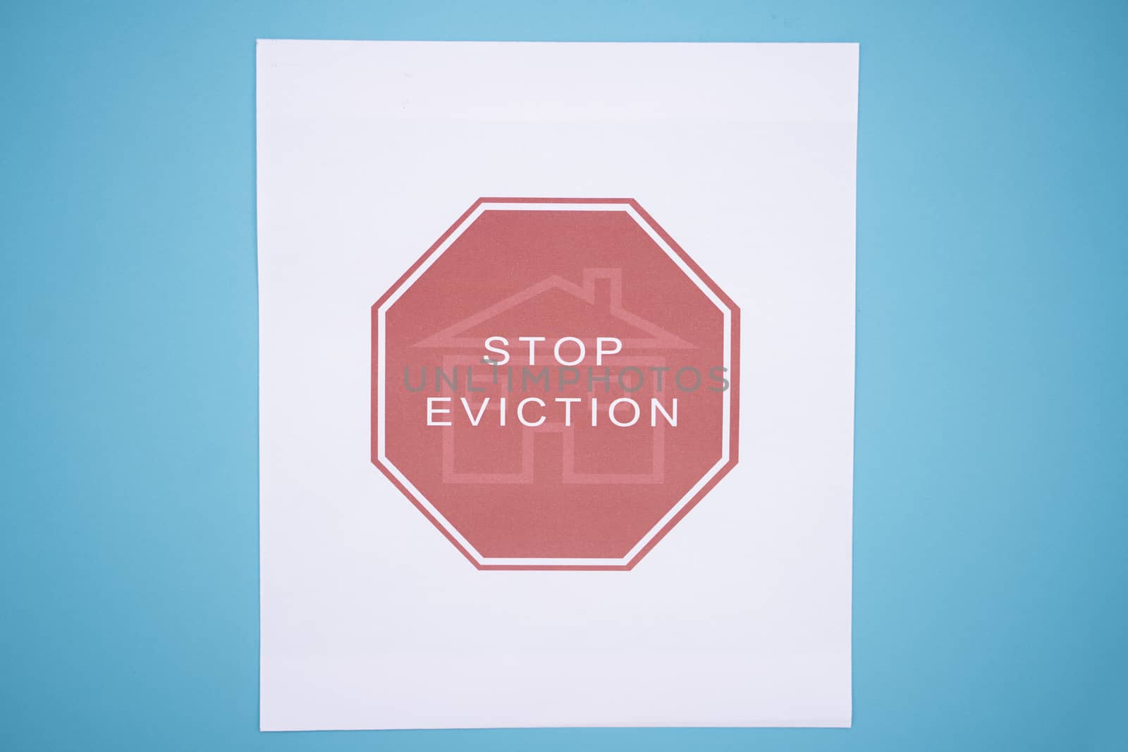 Concept of Tenants Stop Eviction signage printed on grunge textured paper. by lakshmiprasad.maski@gmai.com