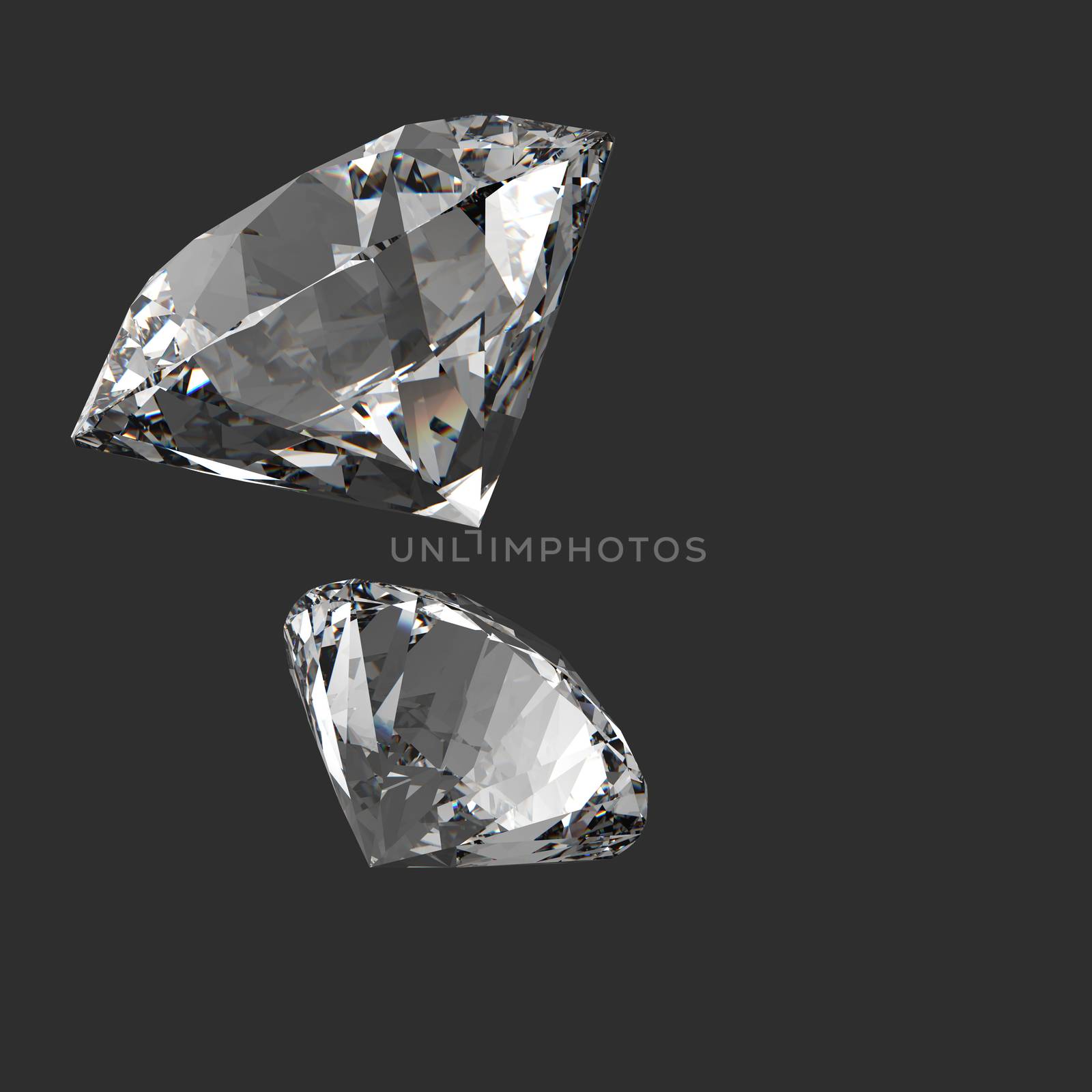 Diamonds 3d in composition as concept by everythingpossible