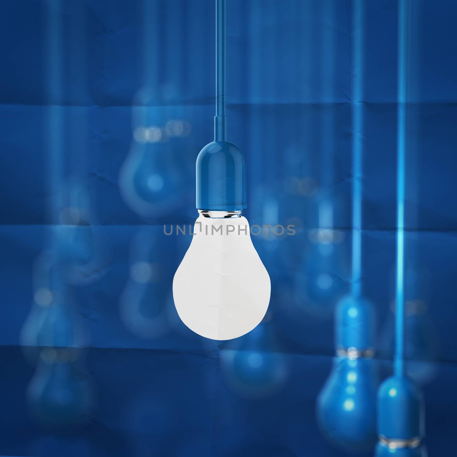 creative idea and leadership concept light bulb on crumpled pape by everythingpossible