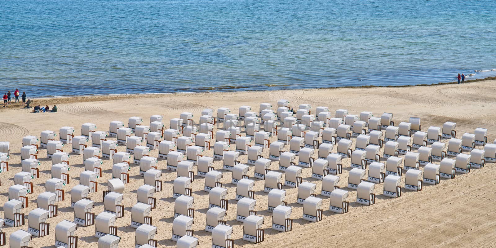Beach chairs near Sallin Pier, Rugen, Germany