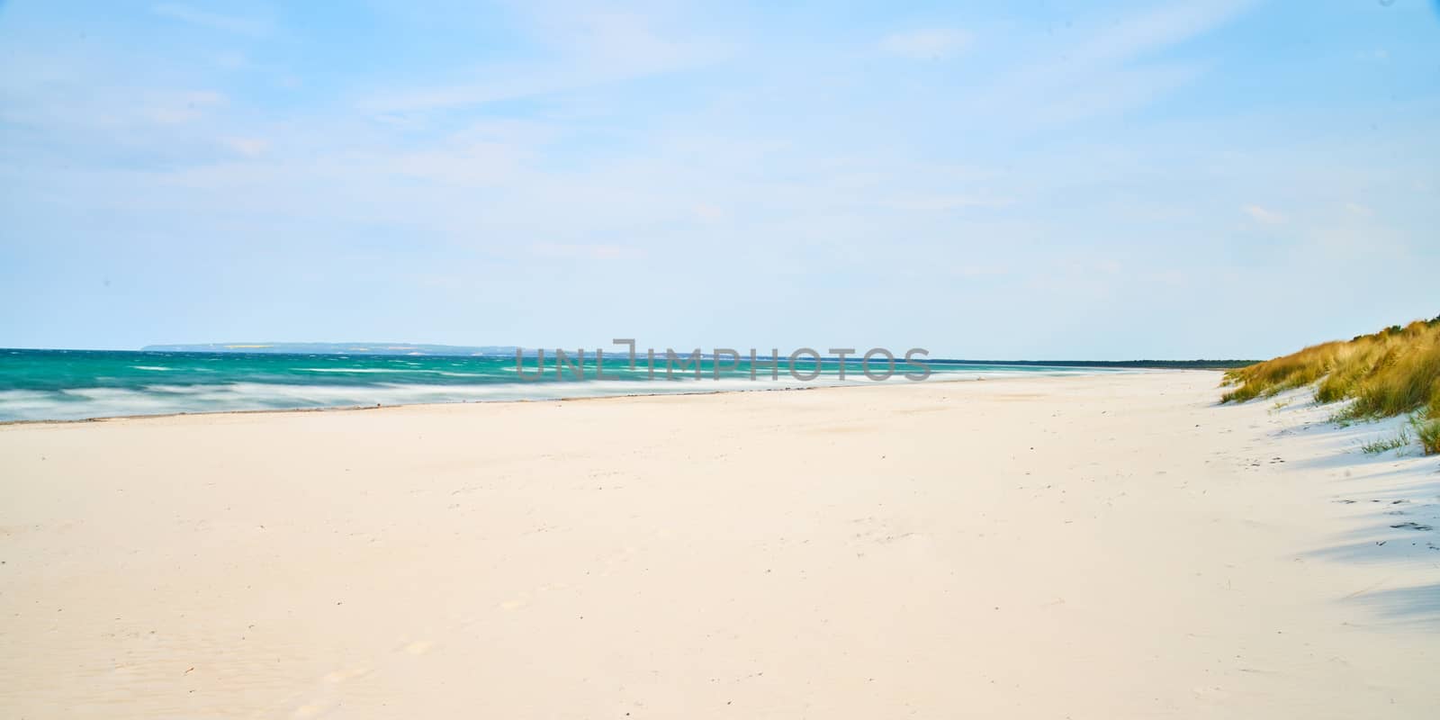 Sandy beach in the north of Rugen Island, Germany