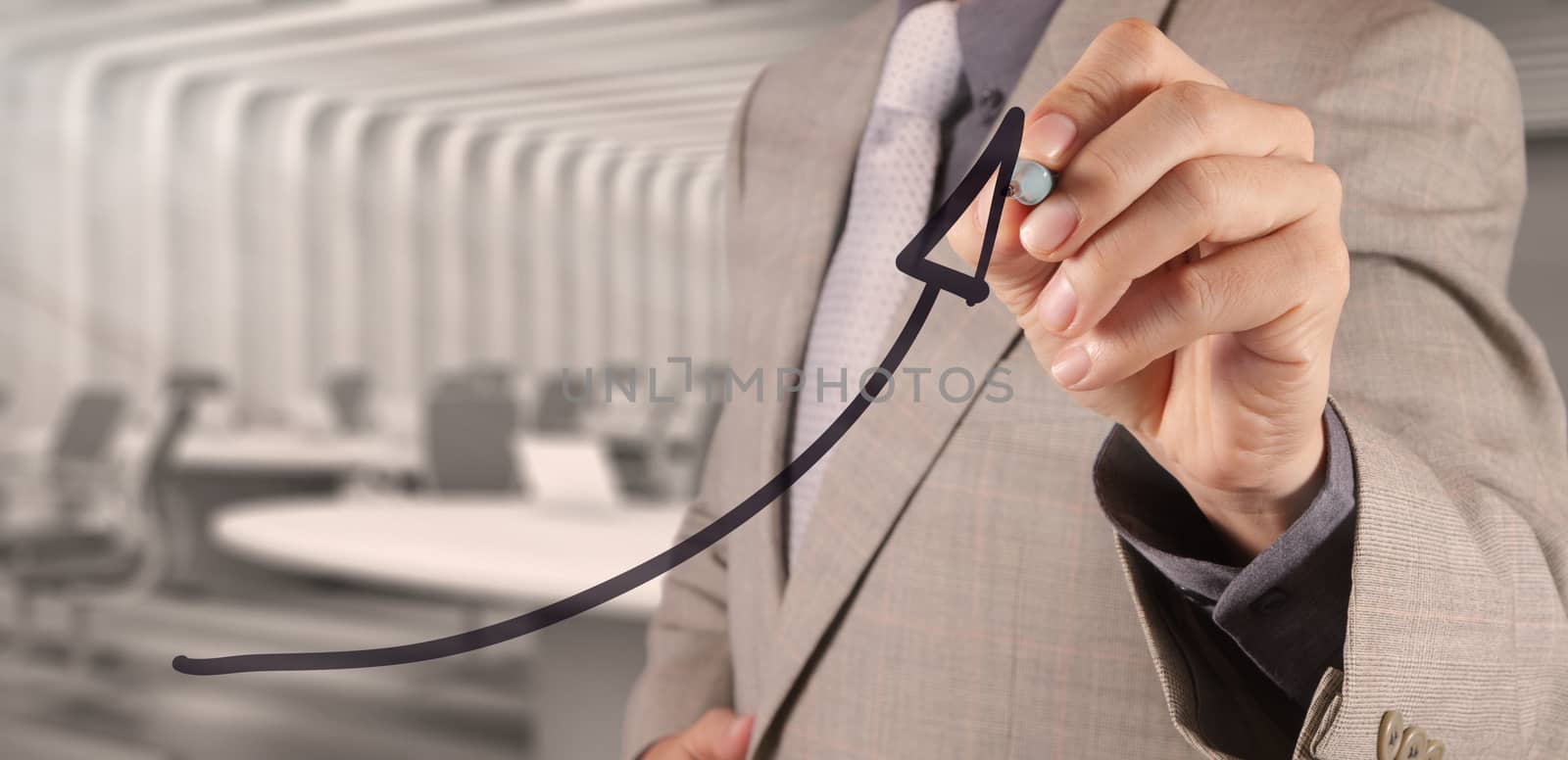 businessman hand working with new modern computer and business s by everythingpossible