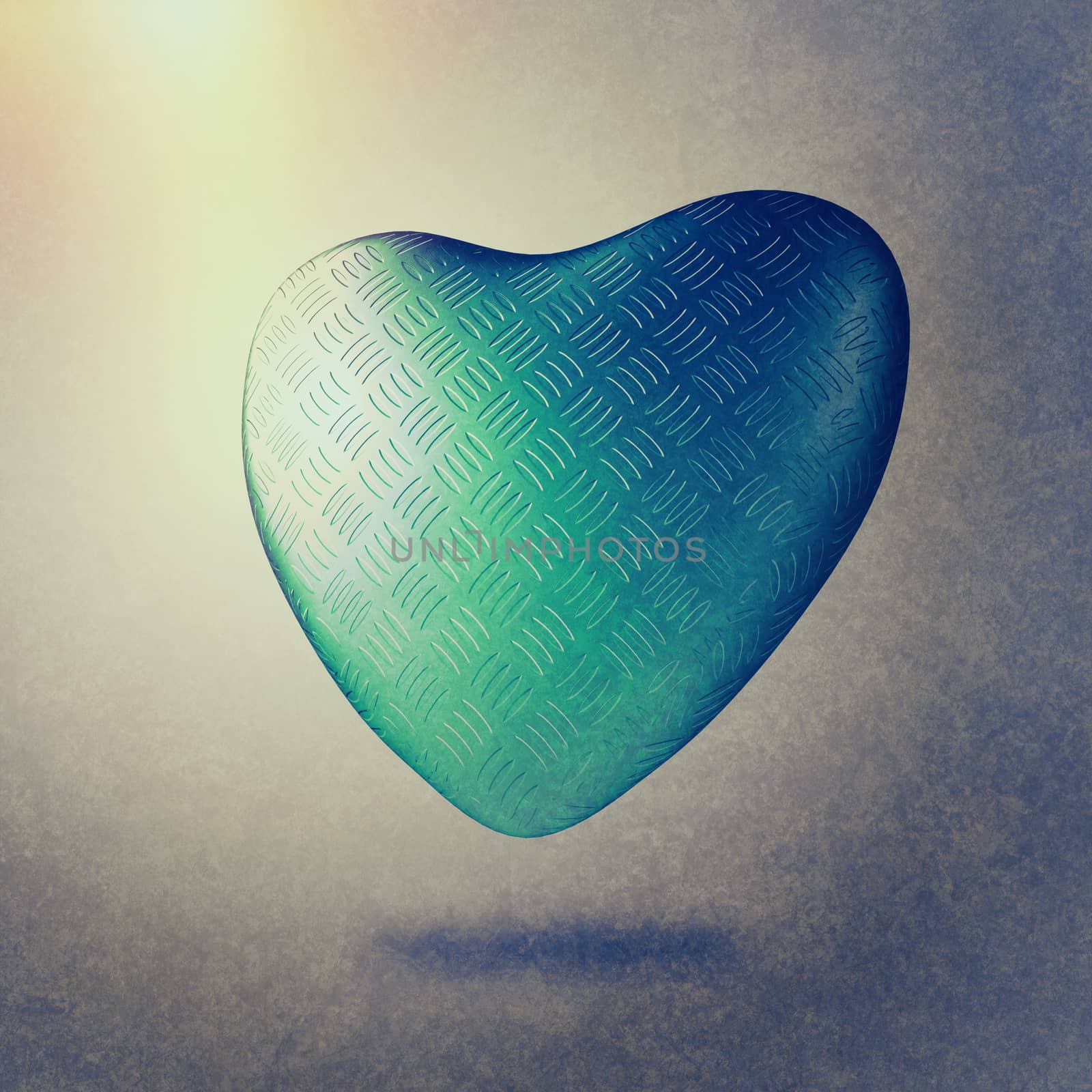 heart lines mesh 3d as vintage style  concept