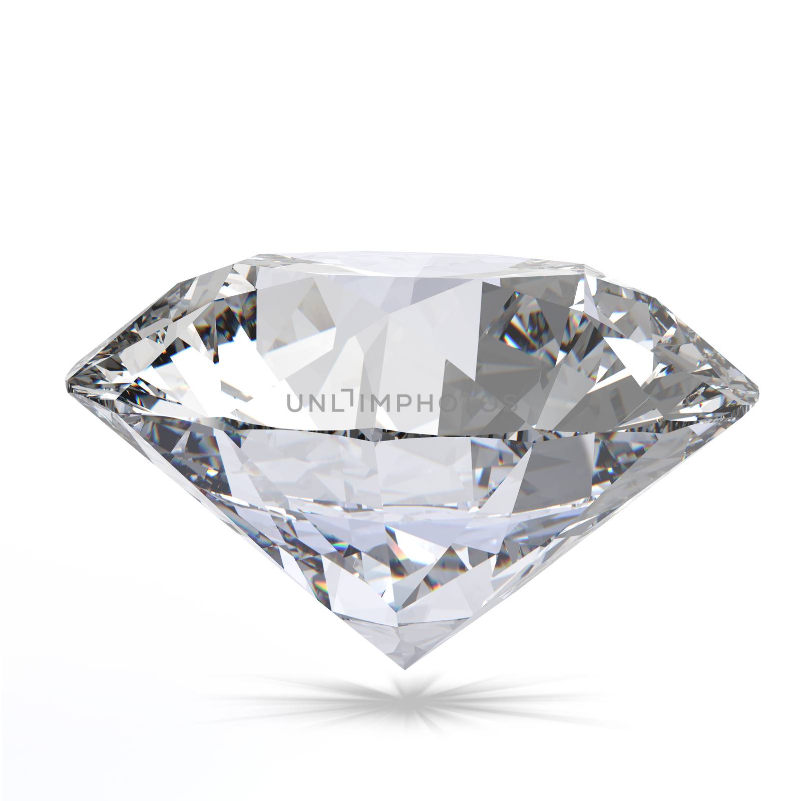Diamond on white background 3d model