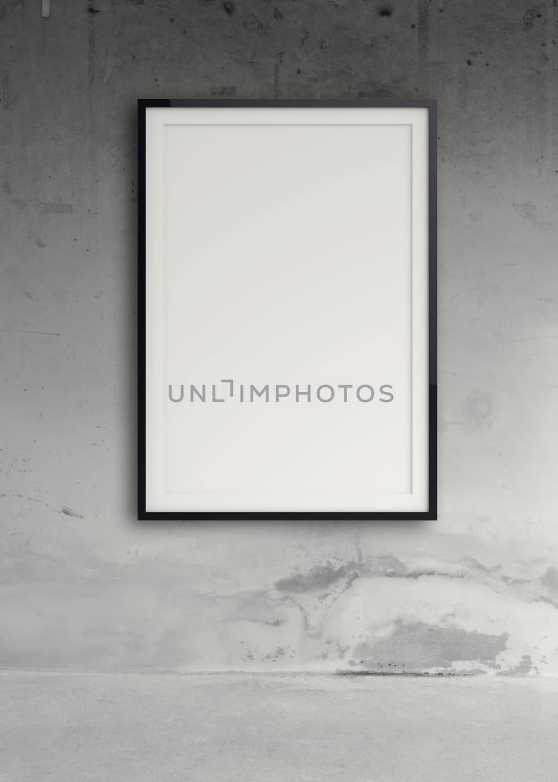 empty modern style frame on composition wall as concept by everythingpossible