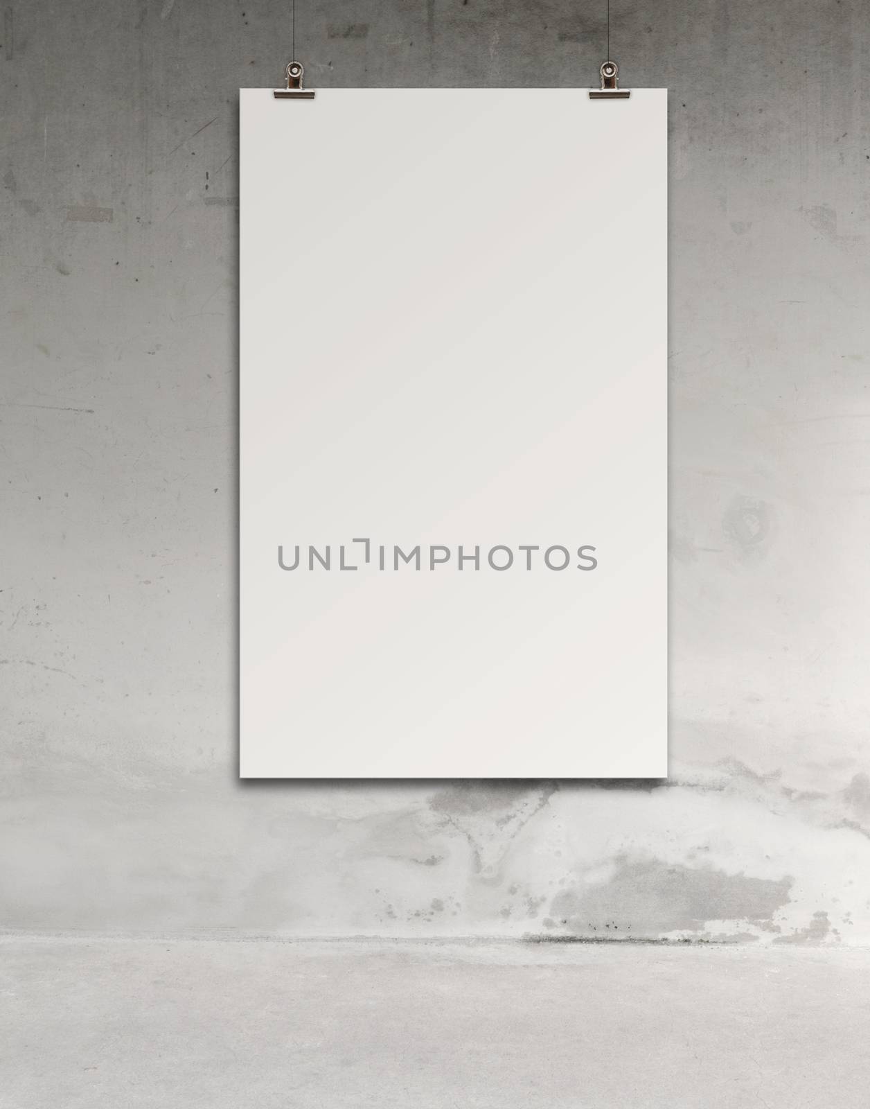 blank paper card 3d on composition wall  by everythingpossible