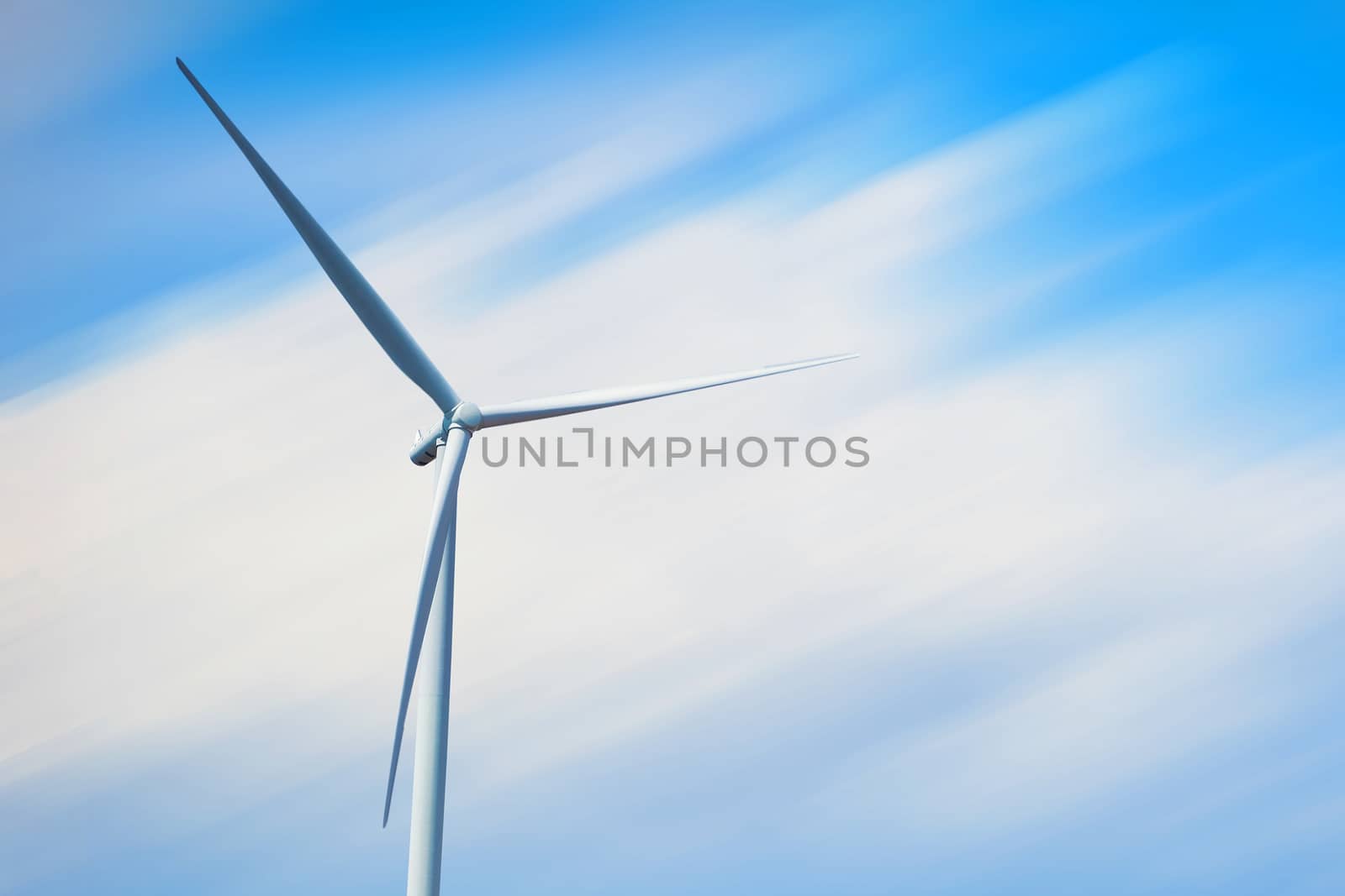 Wind turbine power at daylight 