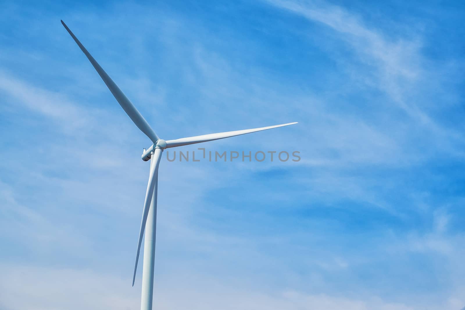 Wind turbine power at daylight  by Surasak