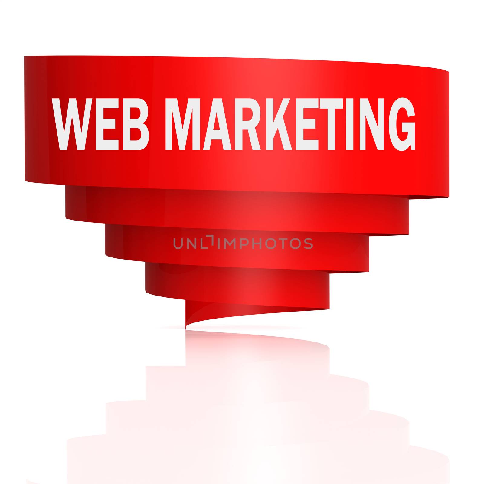 Web marketing word with curve banner by tang90246