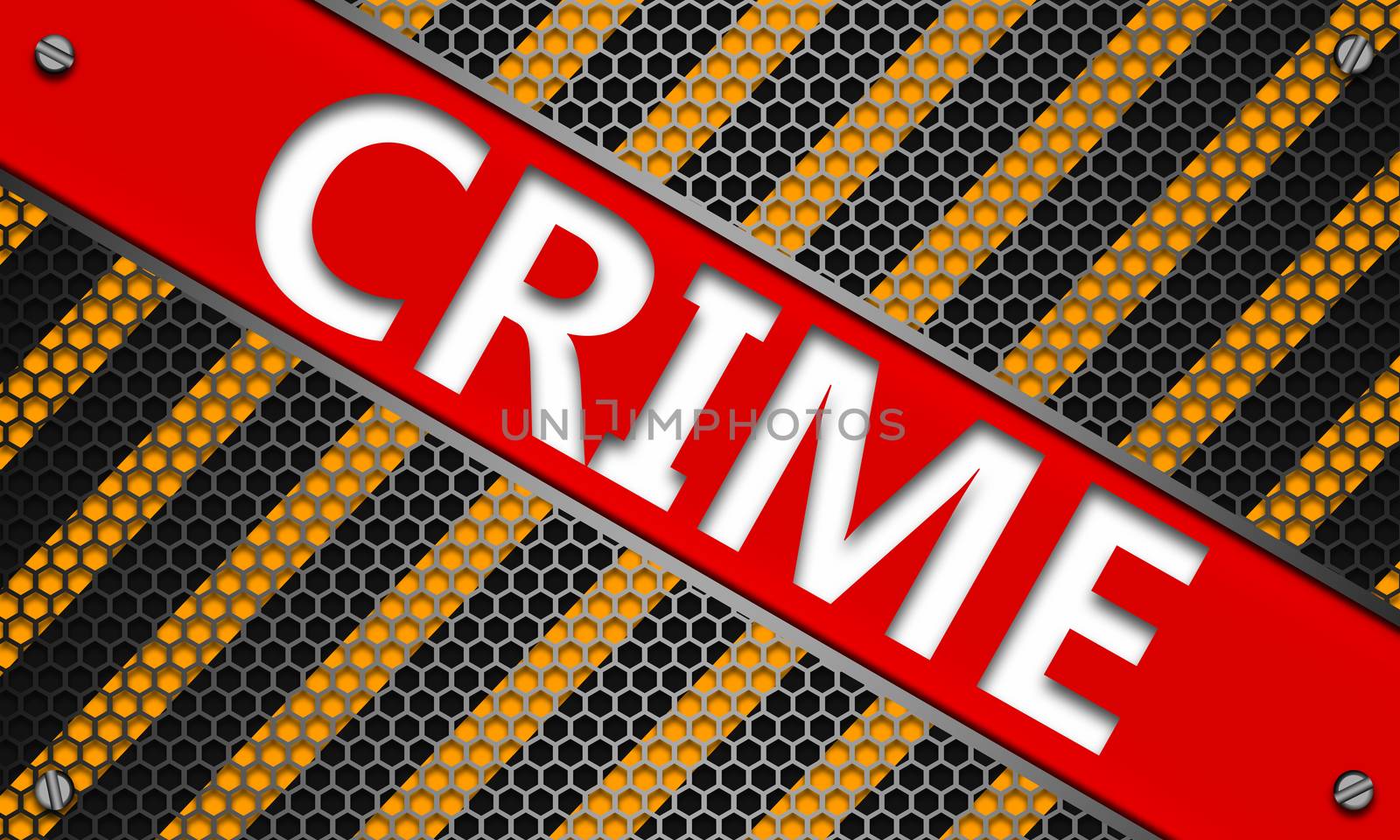 Crime concept on mesh hexagon background by tang90246