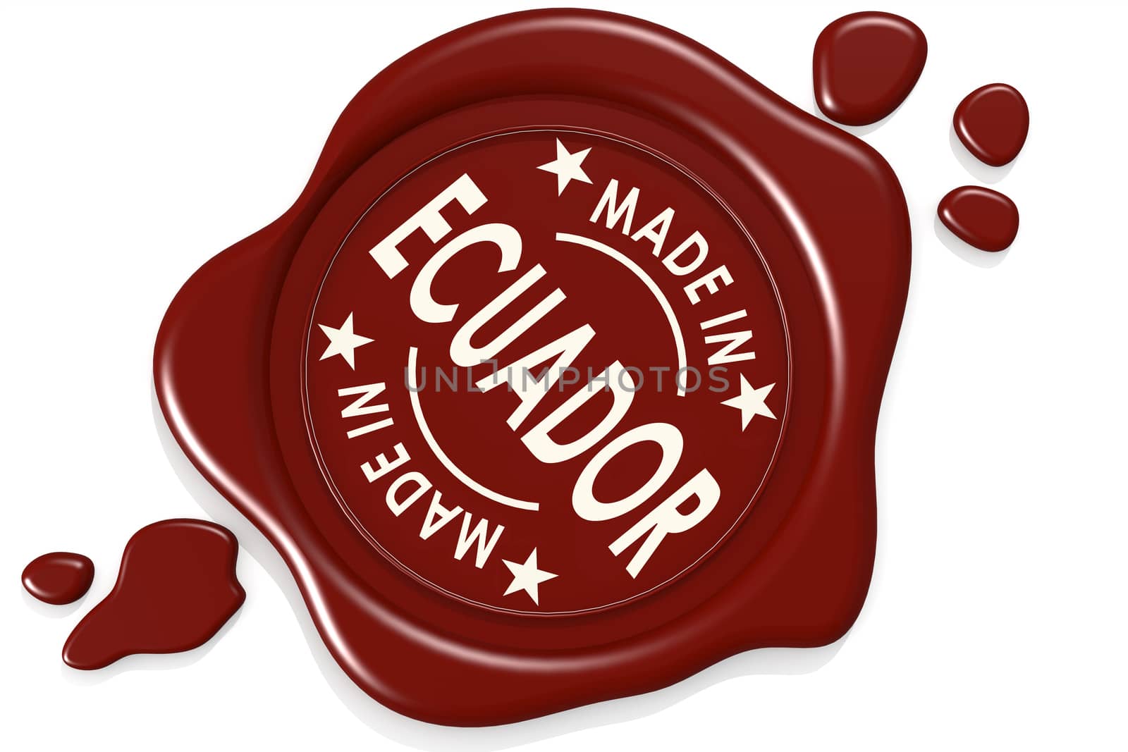 Label seal of made in Ecuador by tang90246