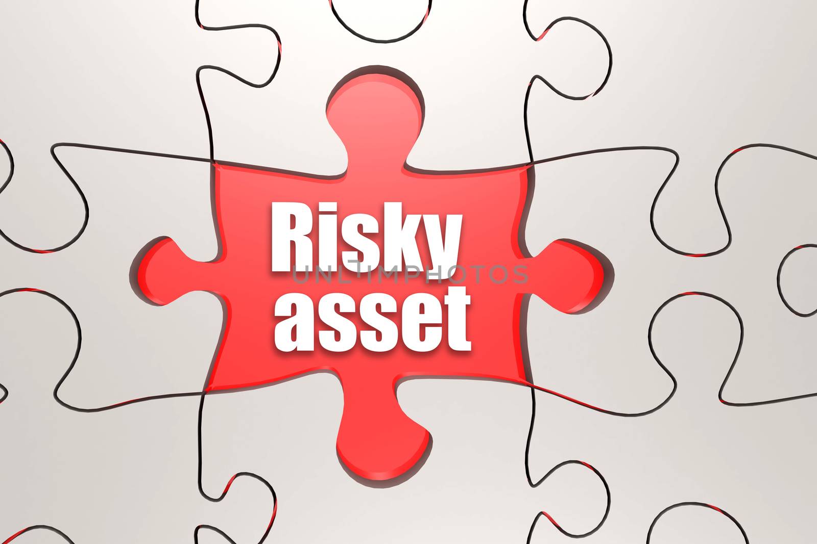 Risky asset word on jigsaw puzzle by tang90246