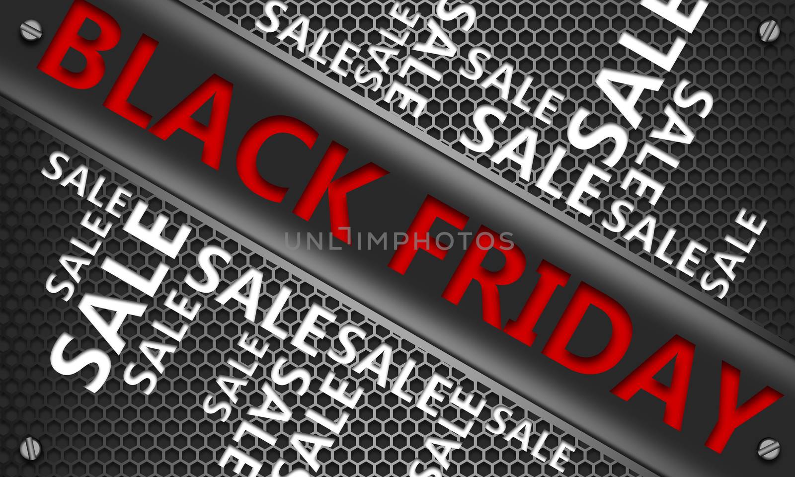 Black Friday Sale concept on mesh hexagon background by tang90246