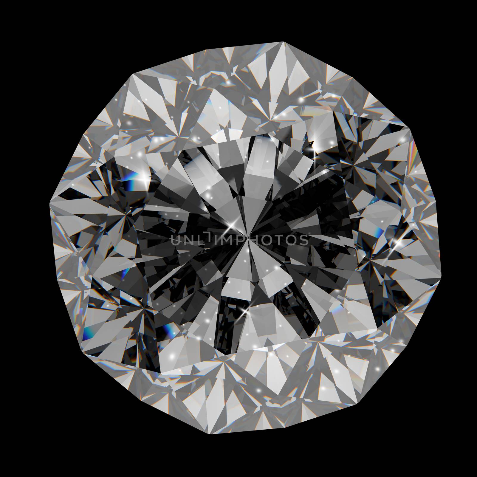 Diamond 3d in composition as concept