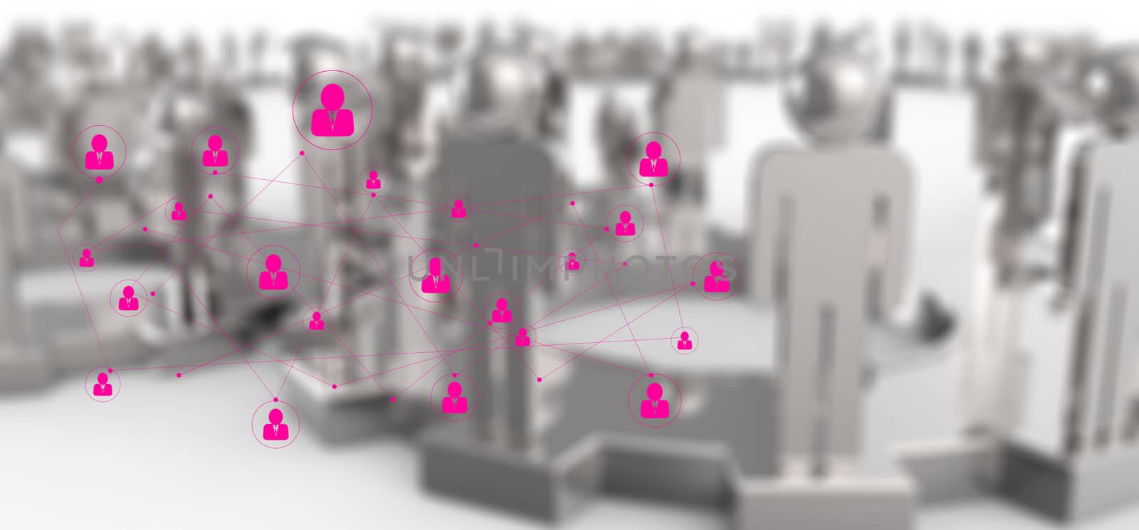 graphics pink human social network  by everythingpossible