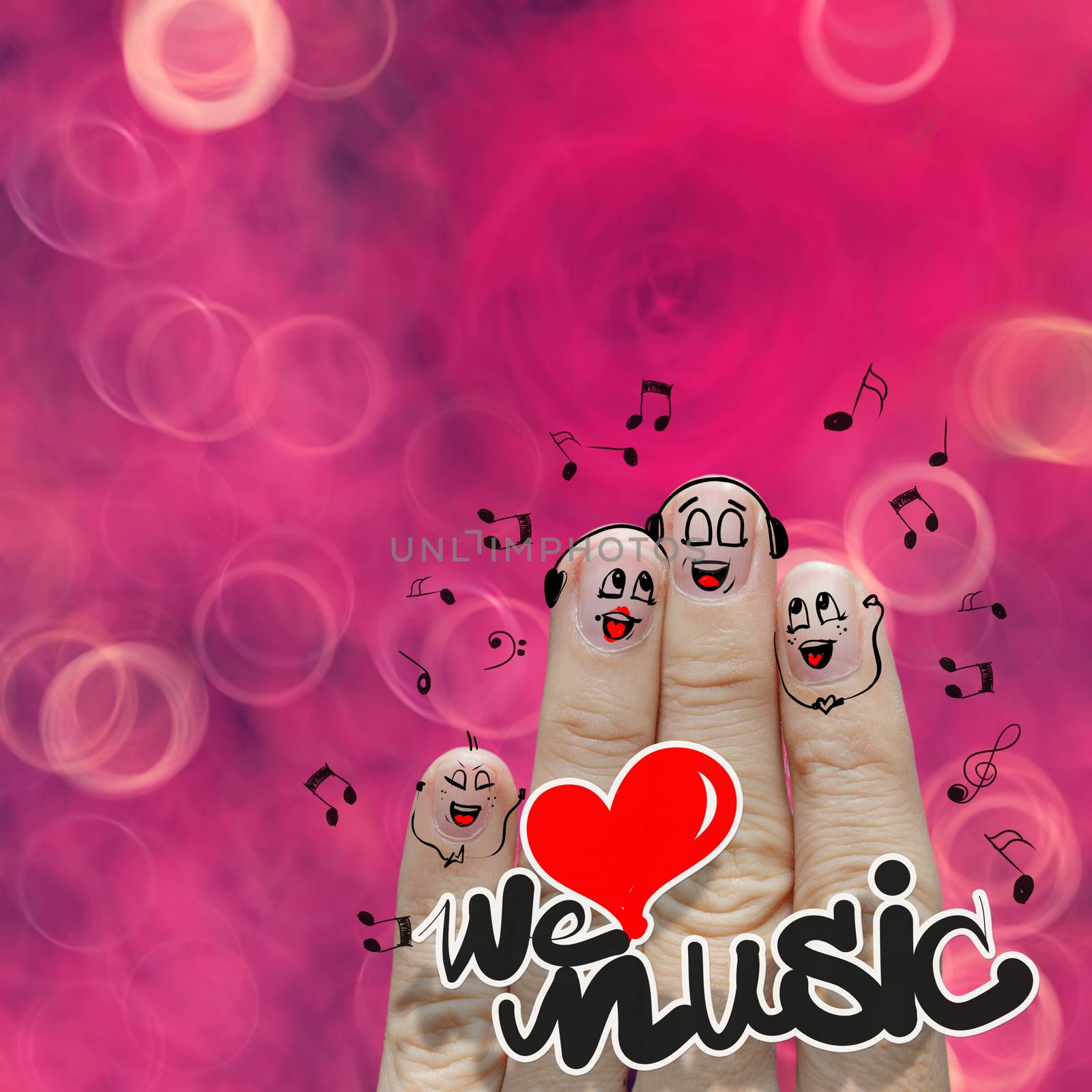 the happy finger family holding we love music and sing a song as by everythingpossible