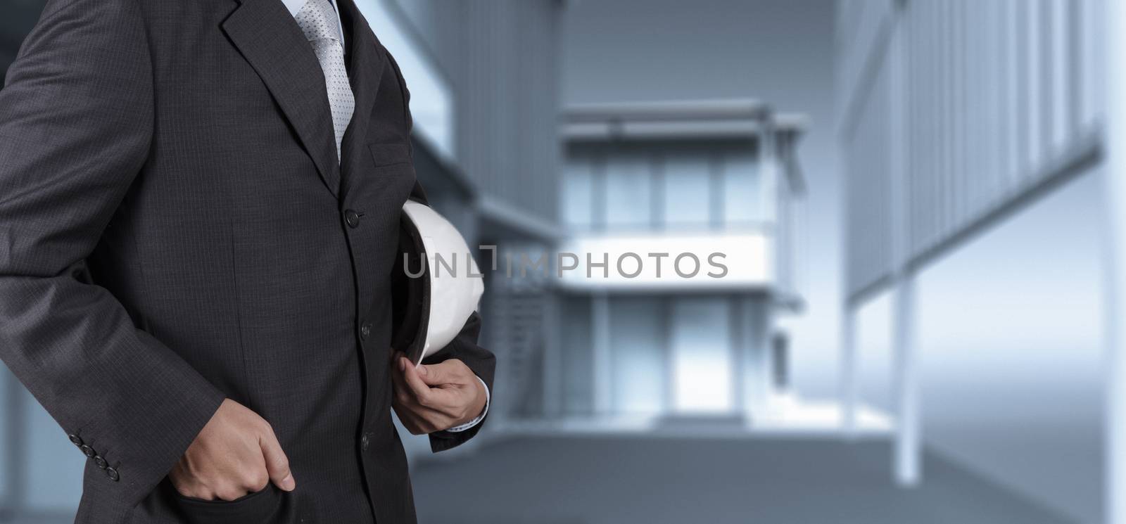 Business Architect and his modern house background