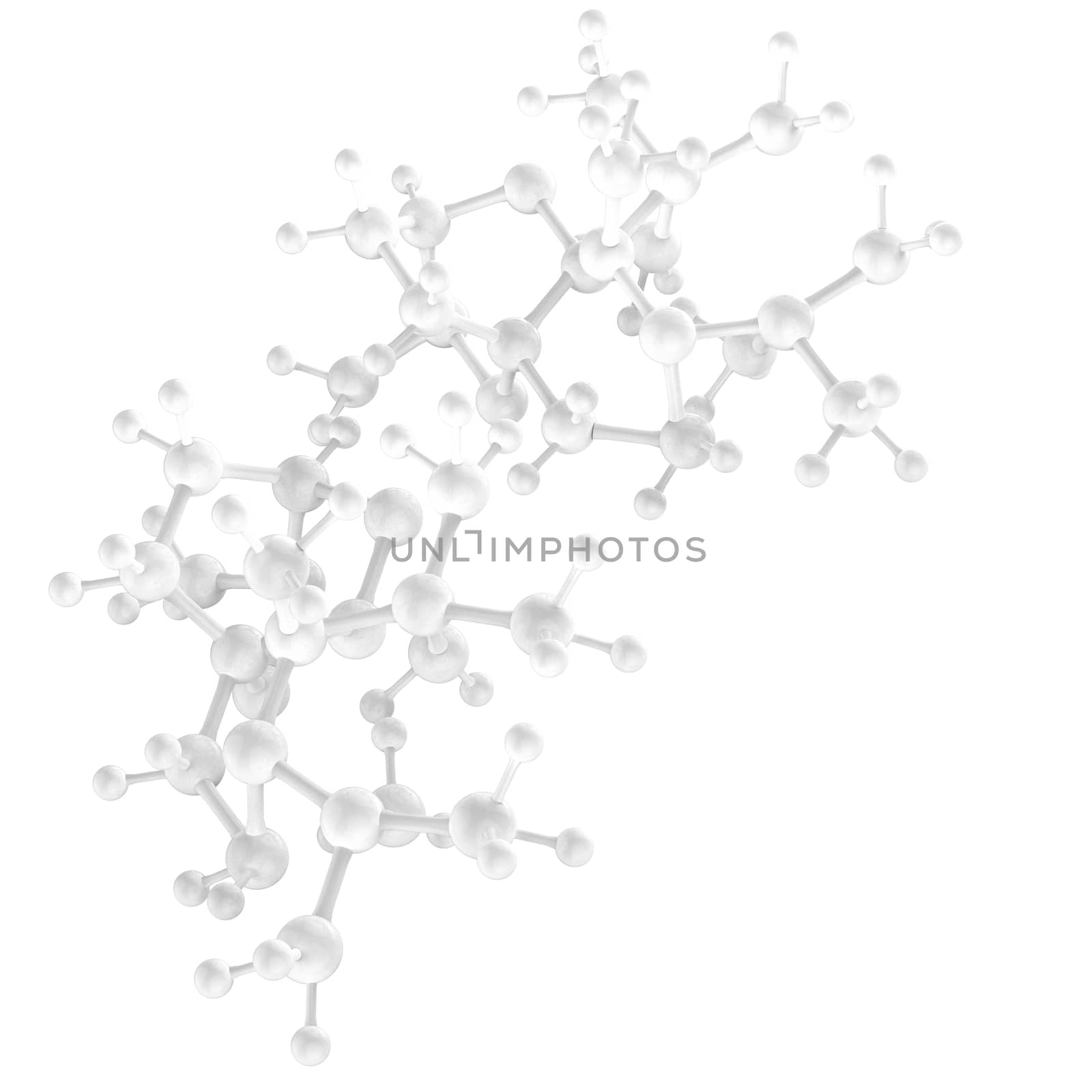 Molecule white color 3d as concept as medical concept