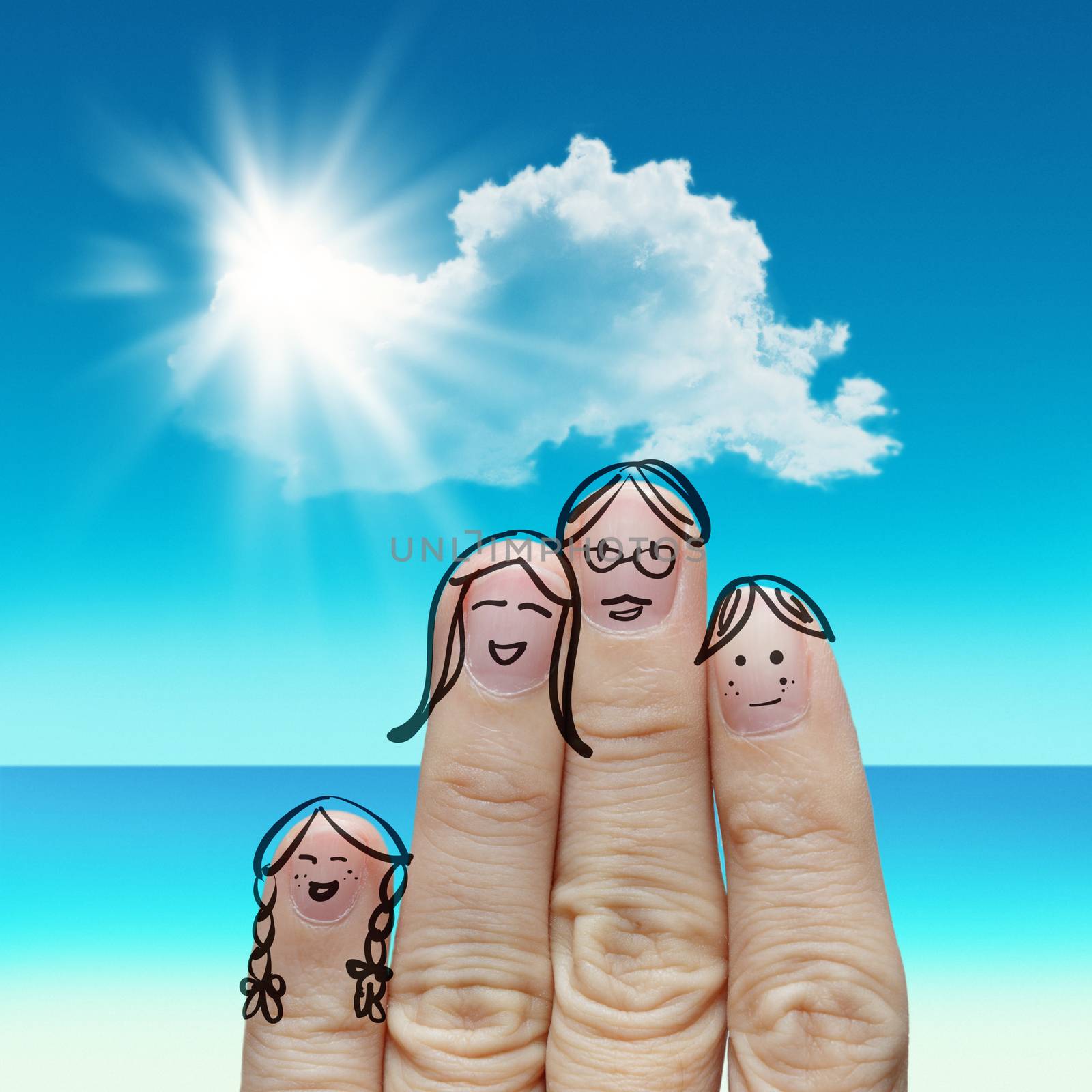 Finger family travels at the beach and singing a song  by everythingpossible