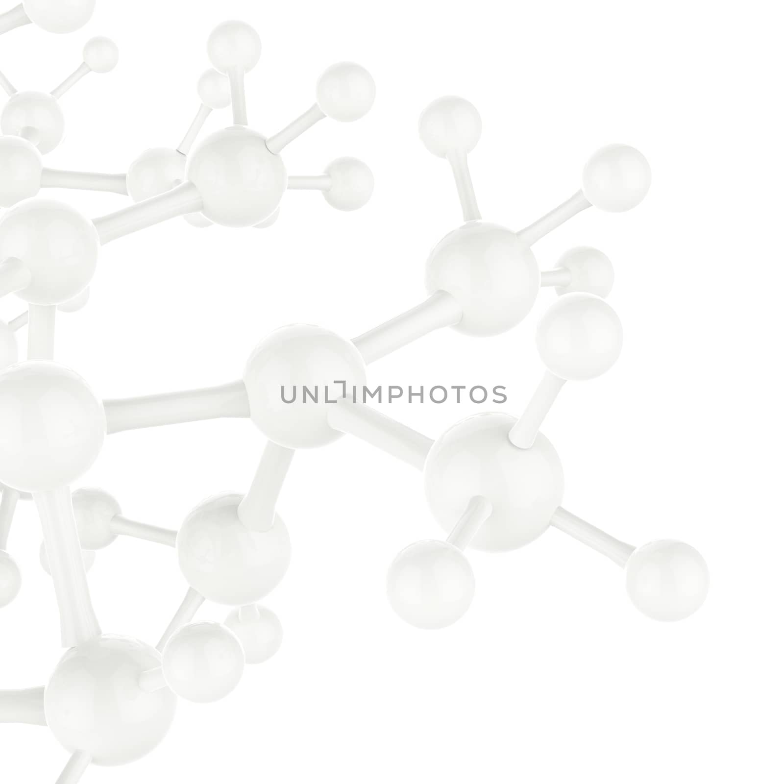 Molecule white color 3d as concept  by everythingpossible