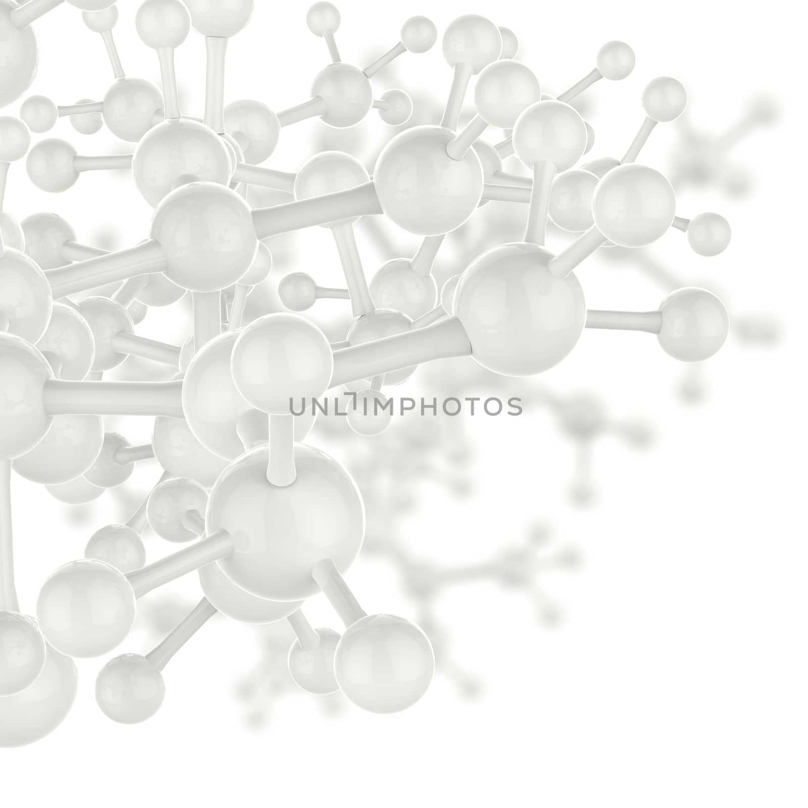 Molecule white color 3d as concept by everythingpossible