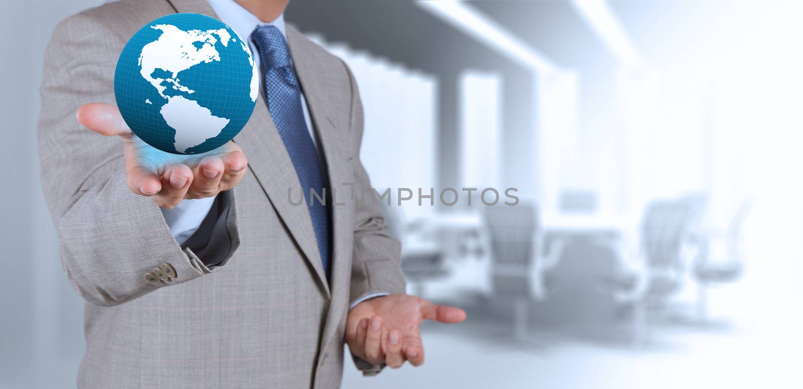 holding a glowing earth globe in his hands by everythingpossible