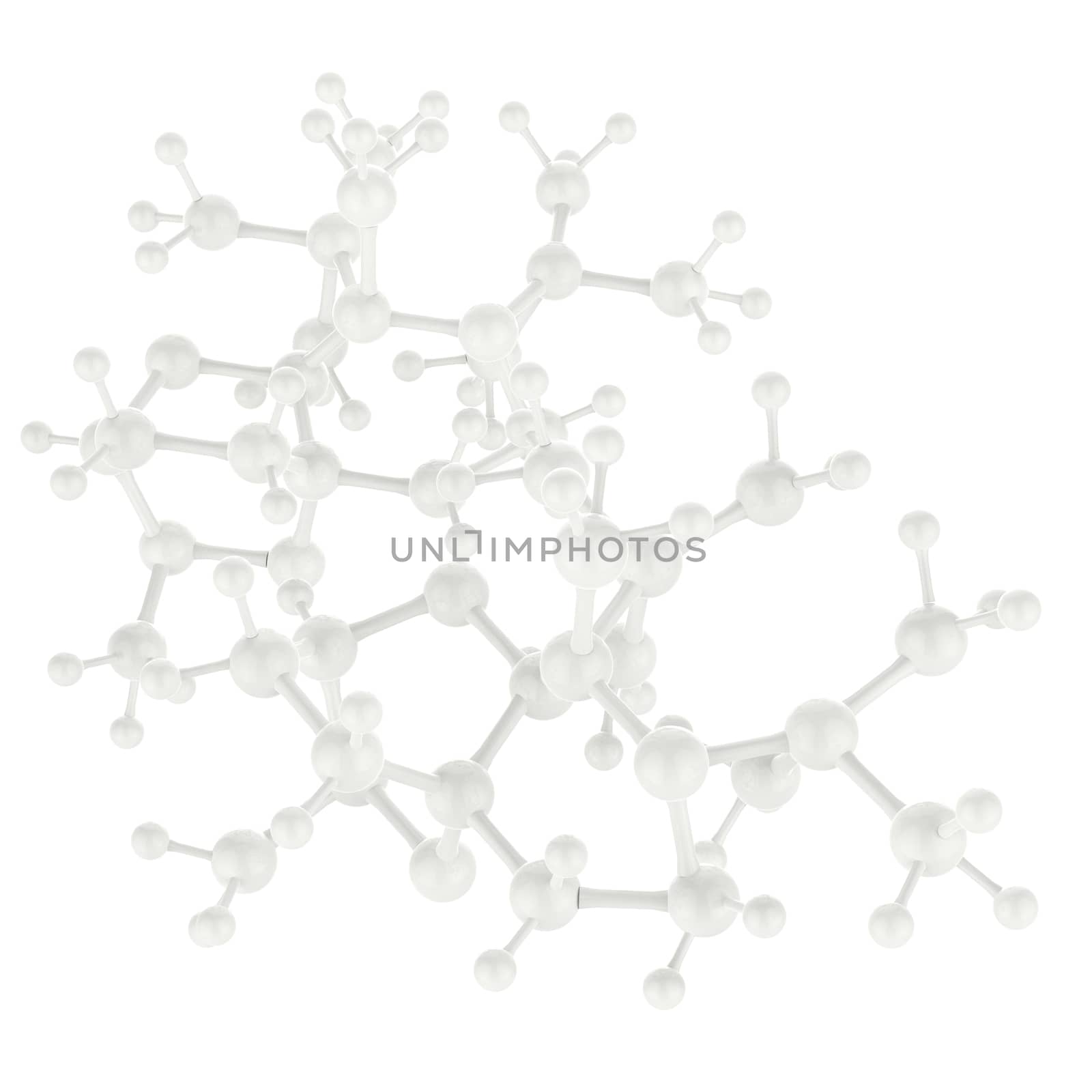 Molecule white color 3d as concept as medical concept