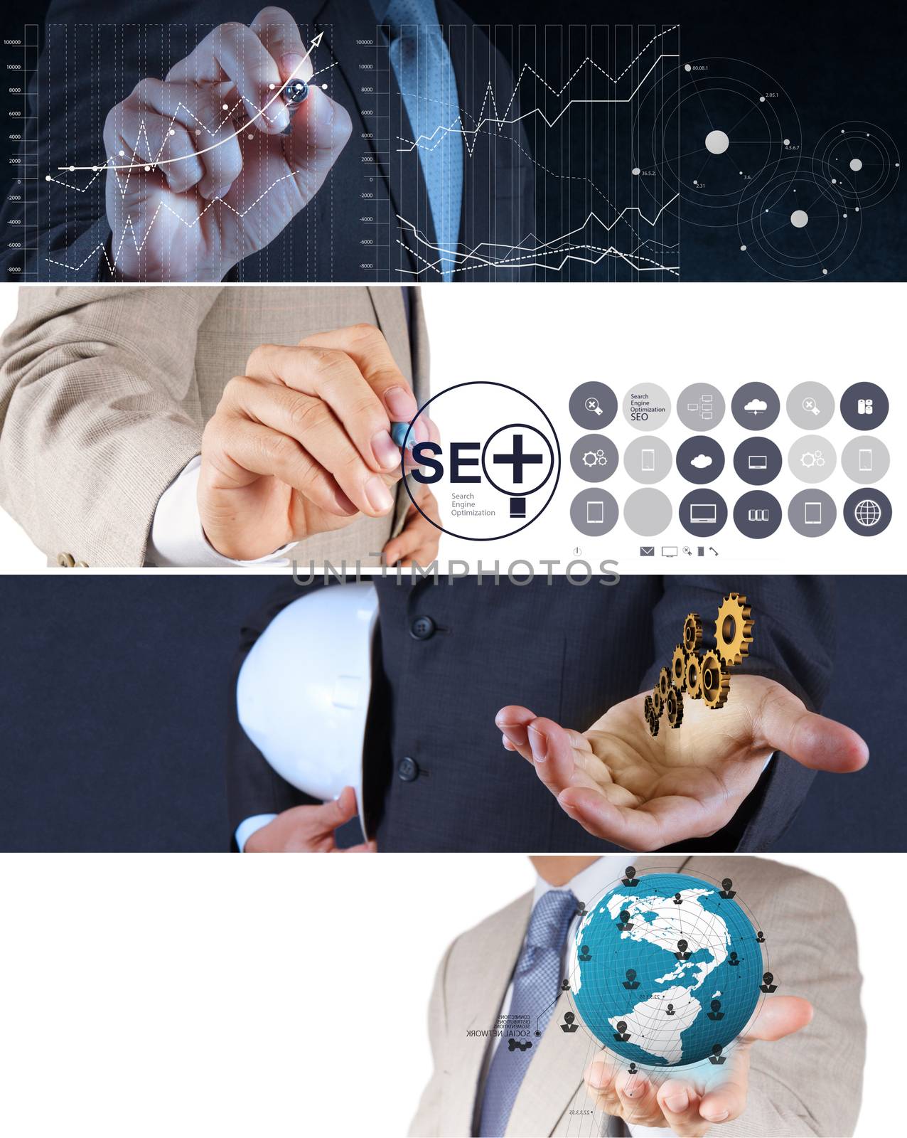 Collage of photo business strategy as concept by everythingpossible