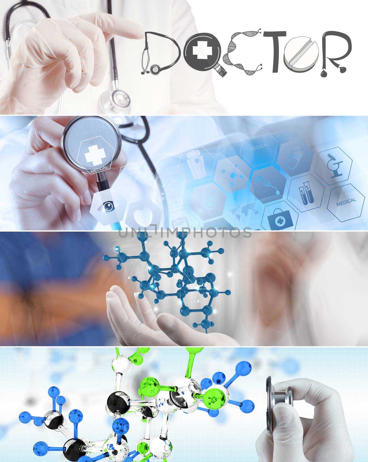 Collage of Various modern medical concept by everythingpossible