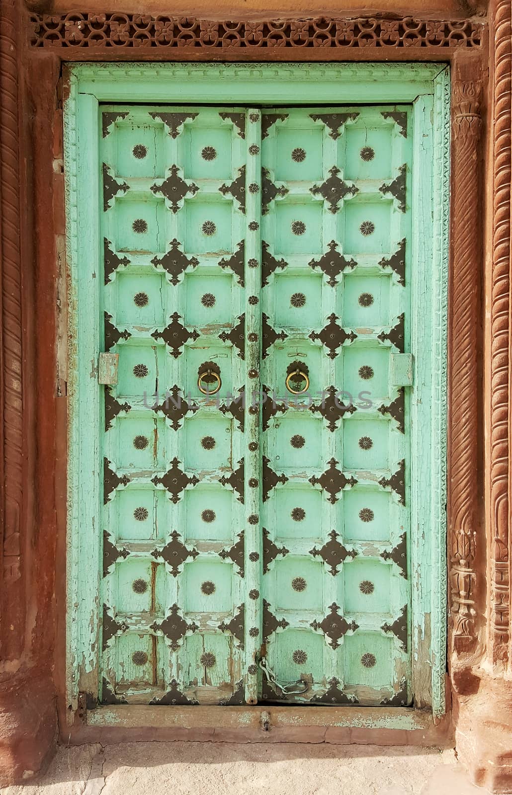 Antique rustic ancient wooden door. by Tanarch