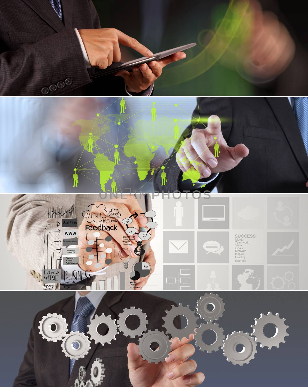 Collage of photo business strategy as concept  by everythingpossible