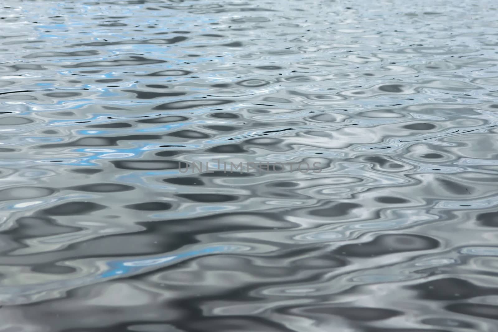 Silver reflections on the waters of a lake. Full frame texture detail.