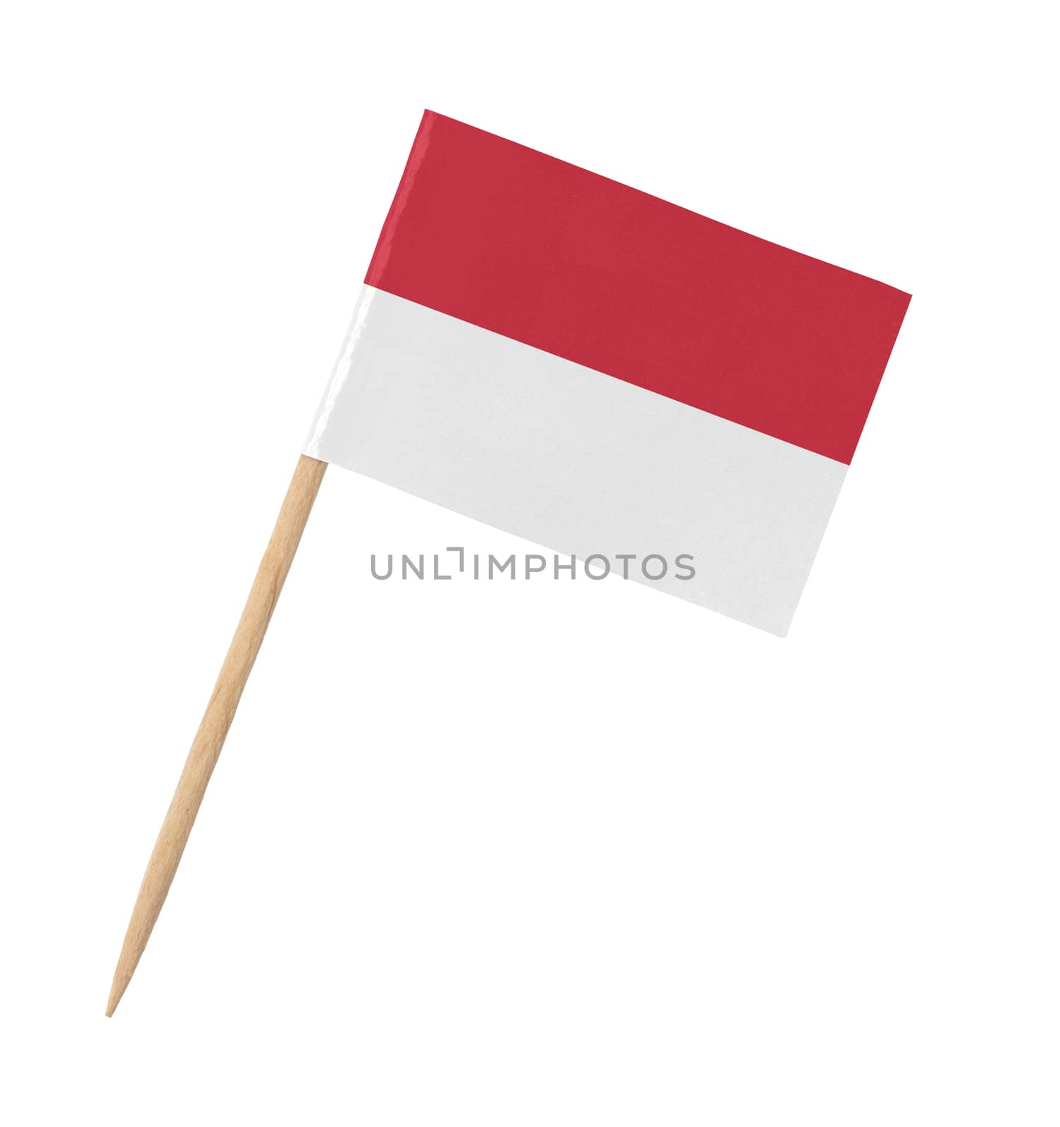 Small paper Indonesian flag on wooden stick by michaklootwijk