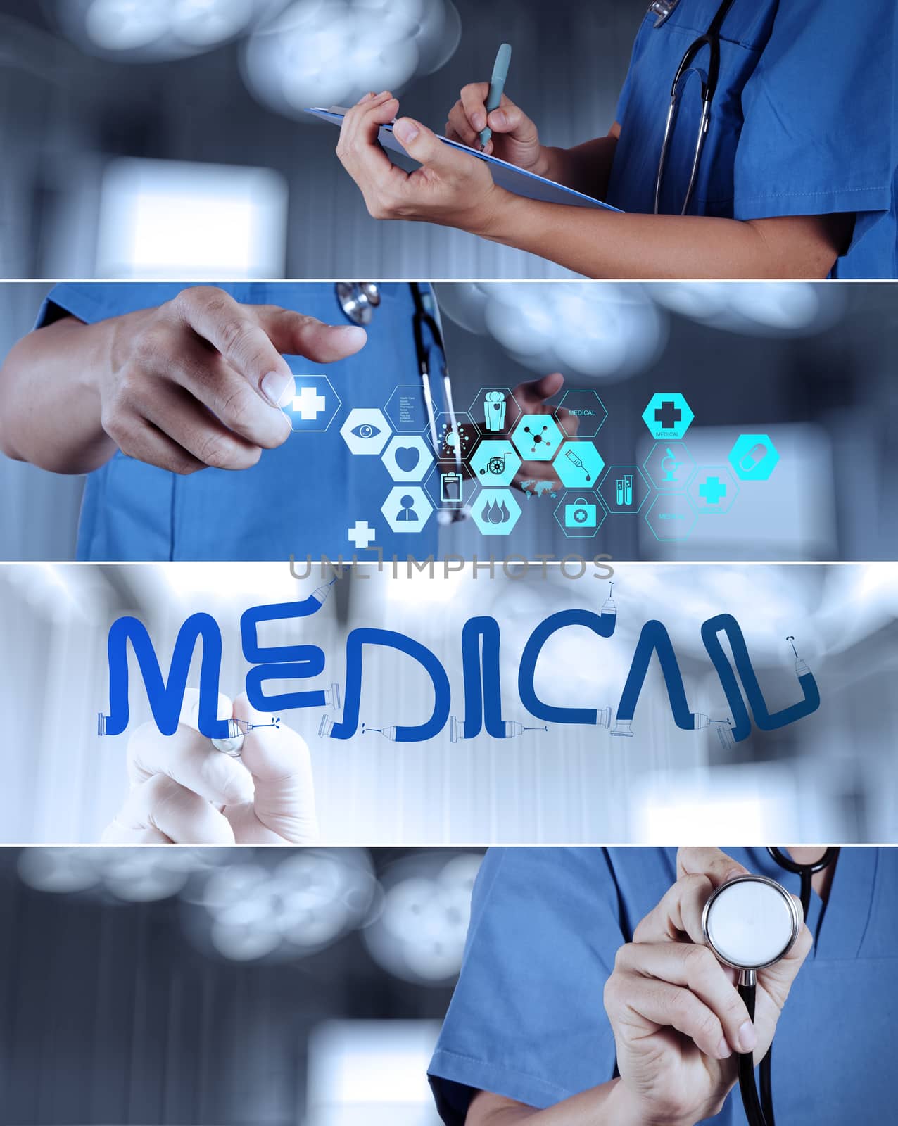 Collage of Various modern medical concept  by everythingpossible
