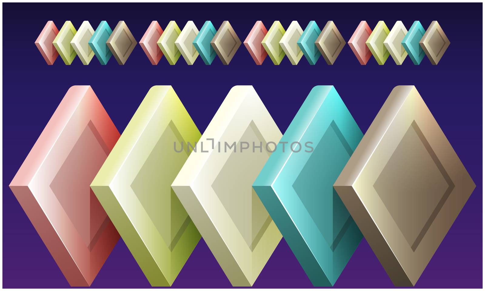 digital textile design of diamond boxes on abstract backgrounds