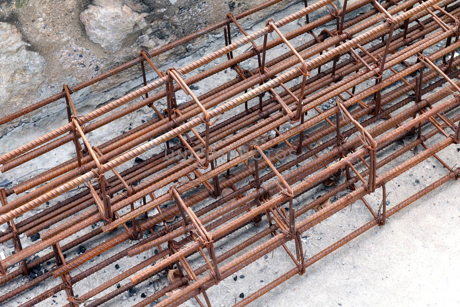 Steel bar, Rebar for construction,Rust on steel wire, Steel bar rust, Wire steel, Rebar rust by cgdeaw