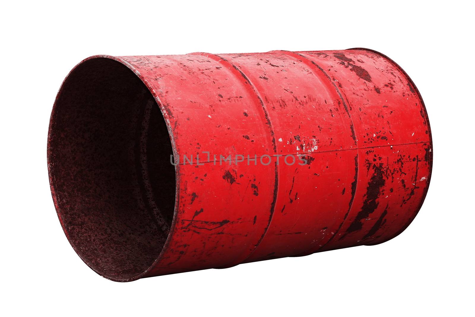 Barrel Oil red Old isolated on background white by cgdeaw
