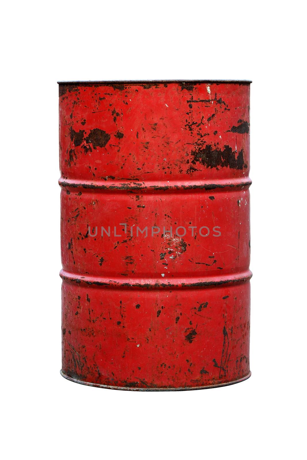 Barrel Oil red Old isolated on background white